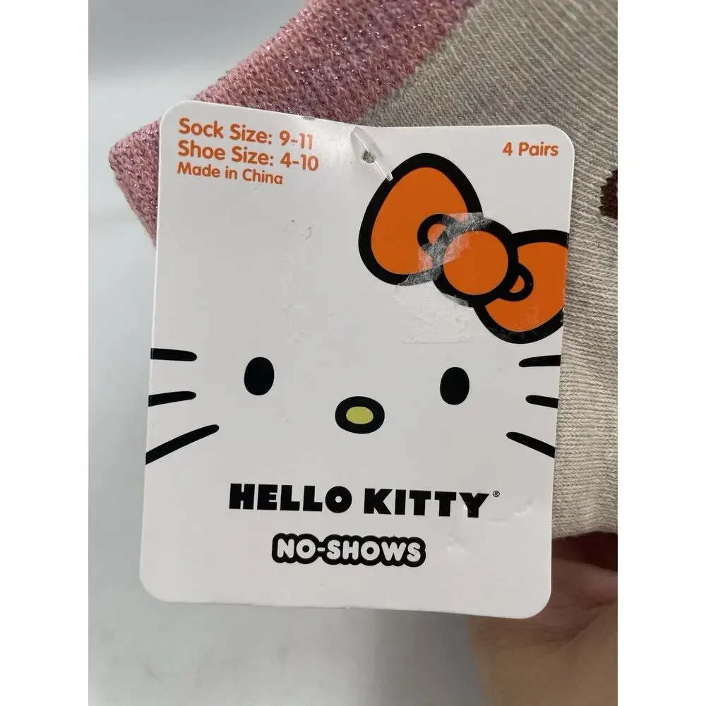 Hello Kitty 2026 Fall Harvest Womens 4 Pair Size 4-10 Socks NEW With Tags